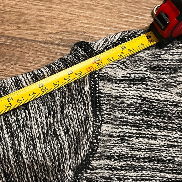 American Eagle Vintage Mens Heathered Black & White Hoodie Sweater - Size Large - Picture 9 of 16